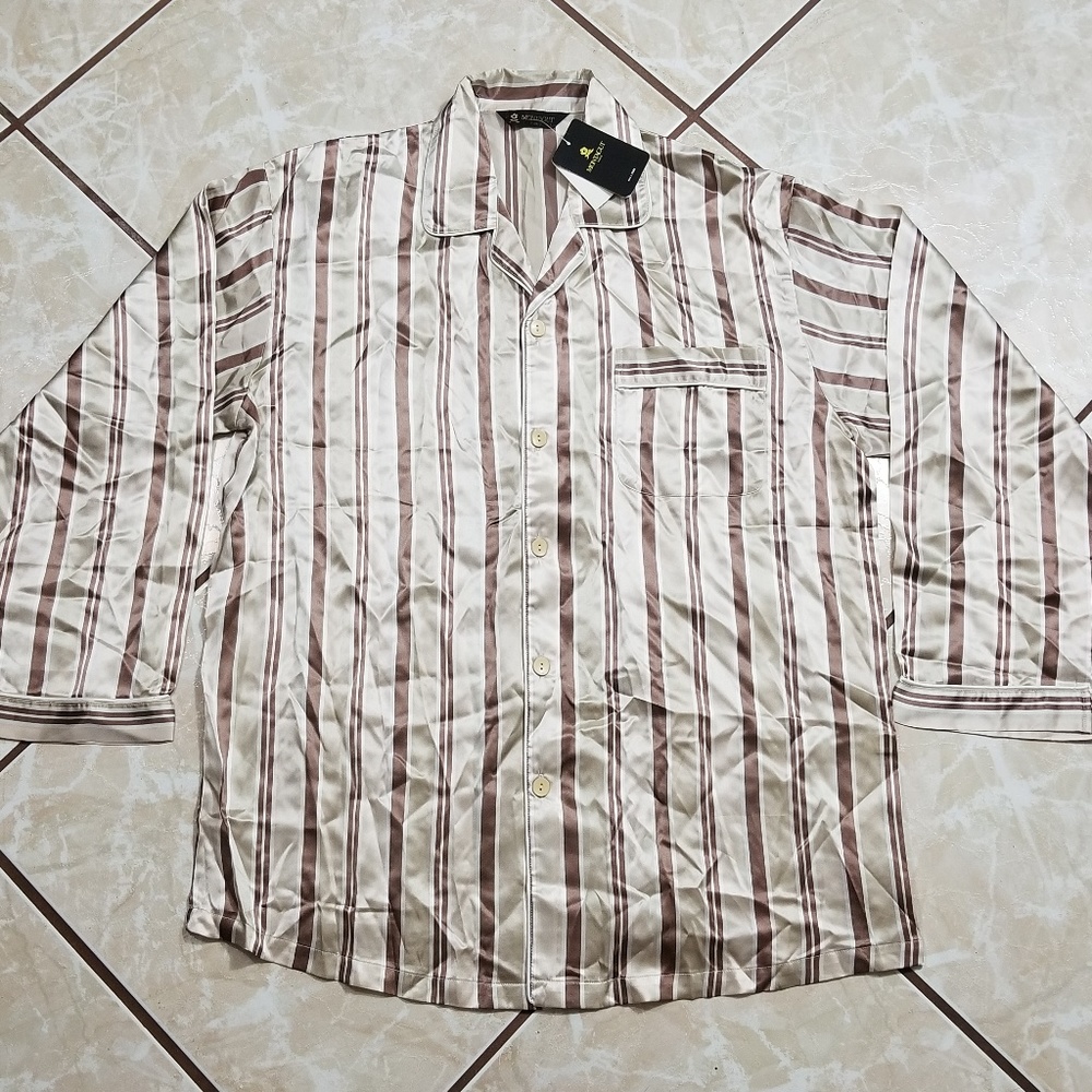 NEW Montagut Paris Silk Dress Shirt Size Large